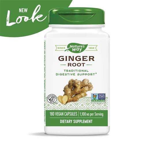 Nature&#39;s Way Ginger Root 550mg, 180 Capsules (Pack of 2)