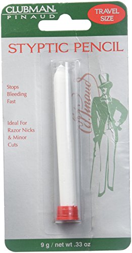 Pinaud Styptic Pencil Travel Size, Treat and Seal Shaving Cuts Instantly, Anti-hemorrhaging Stick, First Aid Device, White 0.33 oz