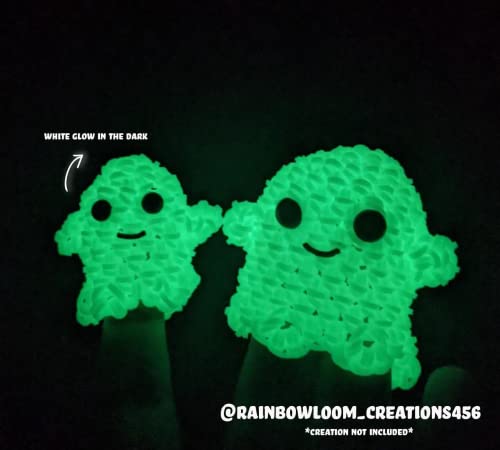 ® Glow in The Dark Collection: White Rubber Bands with 24 C-Clips (600 Count)