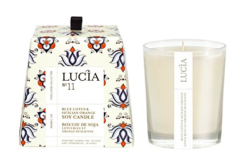 Lucia Candle, Blue Lotus and Sicilian Orange, 0.18 Ounc