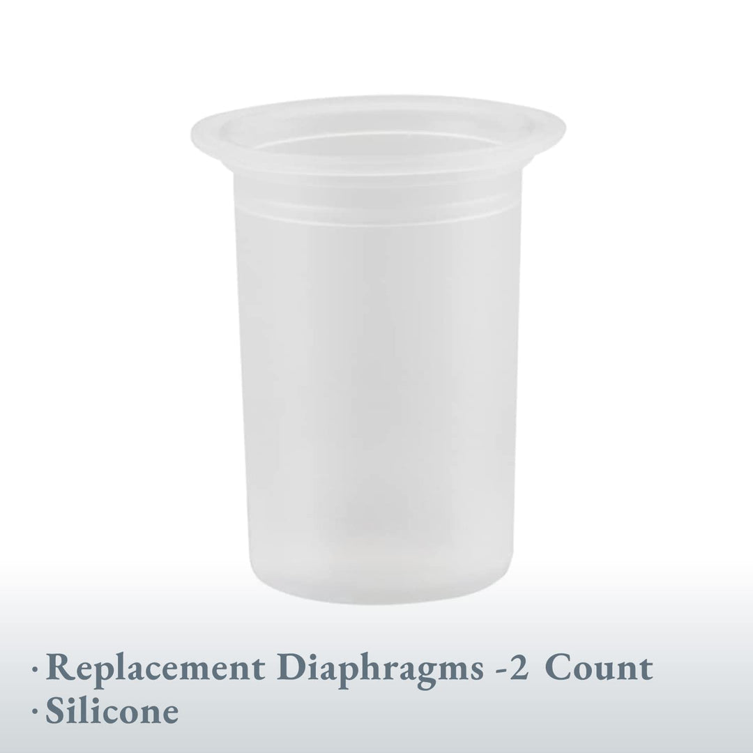 Ameda HygieniKit Silicone Replacement Diaphragms, Clear, Closed-System Pumping, Breastfeeding Equipment & Accessories | 2 Count | (Old)