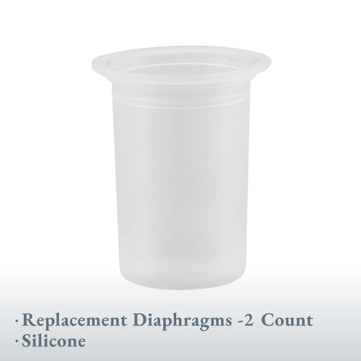 Ameda HygieniKit Silicone Replacement Diaphragms, Clear, Closed-System Pumping, Breastfeeding Equipment & Accessories | 2 Count | (Old)