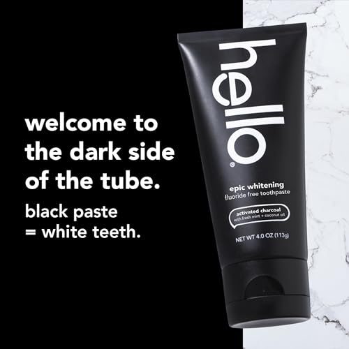 hello Activated Charcoal Epic Whitening Fluoride Free T