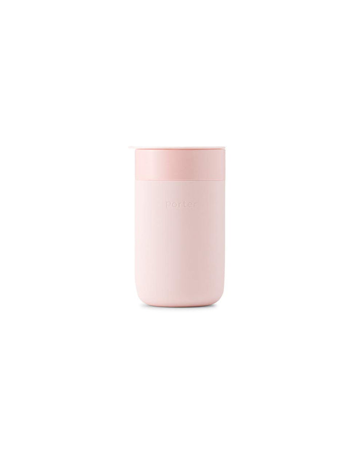W&amp;P Porter Ceramic Mug w/ Protective Silicone Sleeve, Blush 16 Ounces | On-the-Go | No Seal Tight | Reusable Cup for Coffee or Tea | Portable | Dishwasher Safe