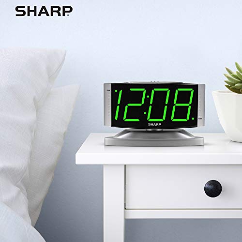 Sharp Home LED Digital Alarm Clock – Swivel Base - Outl
