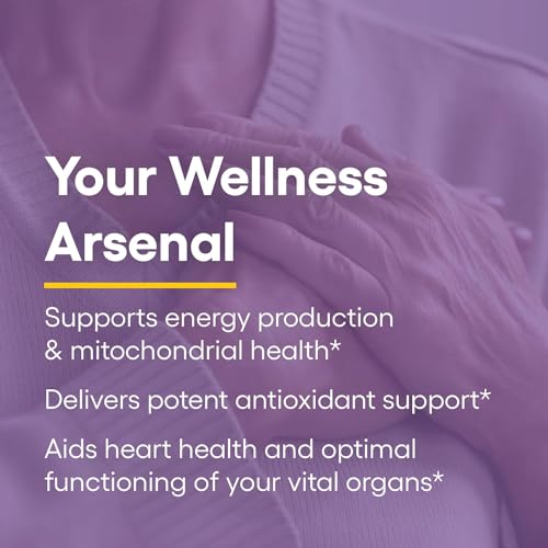 Natural Factors Coenzyme Q10 100 mg, Natural Coenzyme Q10 Supplement for Energy, Heart and Cognitive Support, 60 Softgels