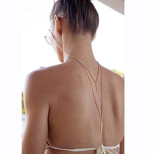 Sunglasses Layered Necklaces Gold Bar Strap Eyewear Retainer Non-Slip Eyeglass Jeweley for Women Men