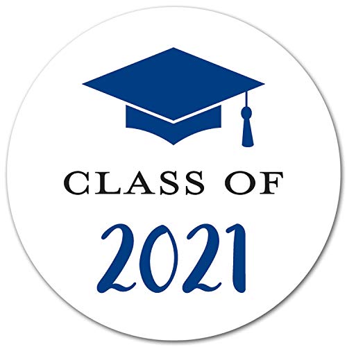 1.5” Round - Class of 2021 Envelope Seals – Set of 60 (Blue)