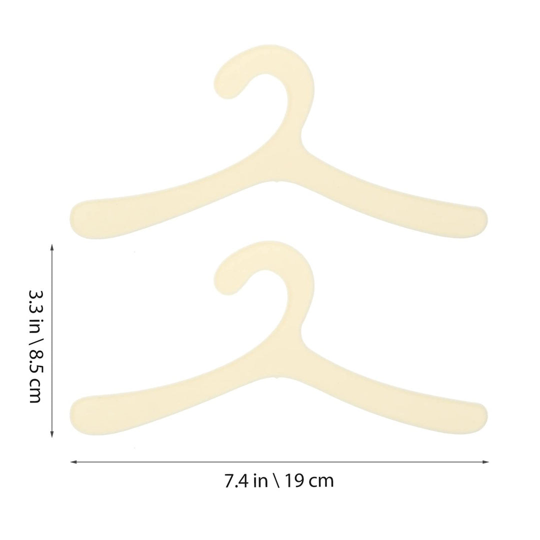 20pcs Pet Apparel Hangers Puppy Cat Kitten Clothes Hanger Plastic Pet Hanger Doll Hanger for Small Dog Clothing - 7.4 x 3.3 x 0.08 inches