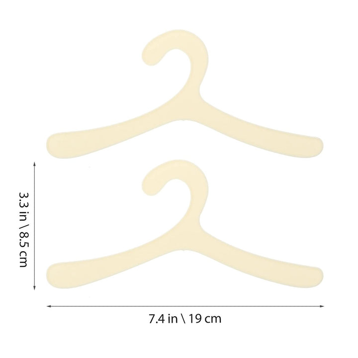 20pcs Pet Apparel Hangers Puppy Cat Kitten Clothes Hanger Plastic Pet Hanger Doll Hanger for Small Dog Clothing - 7.4 x 3.3 x 0.08 inches