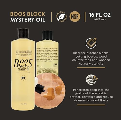 John Boos MYSB Mystery Butcher Block Oil, 16 Ounce Bott