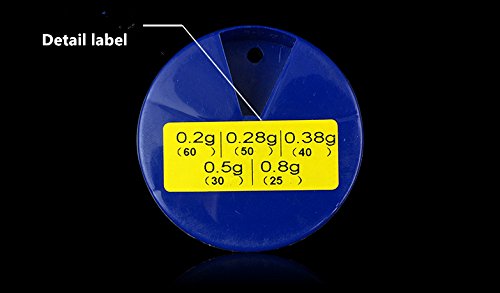 Removable Split Shot Sinker Kit Pure Lead Sinkers Weights Fishing Tackle (5 Size/1 Box)