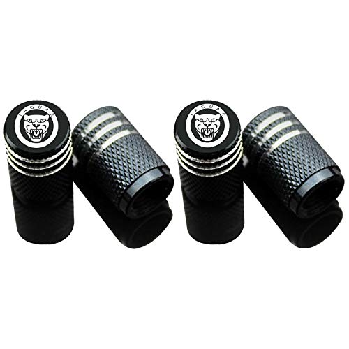 Car Tire Air Valve Caps- Auto Wheel Tyre Dust Stems Cover with Logo Emblem Waterproof Dust-Proof Universal fit for Cars, SUV, Truck, Motorcycles 4 Pieces