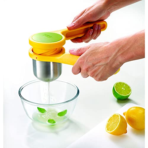 Helix Citrus Press Juicer, Ergonomic Twist action hand press, lemon/lime squeezer, BPA free - Yellow