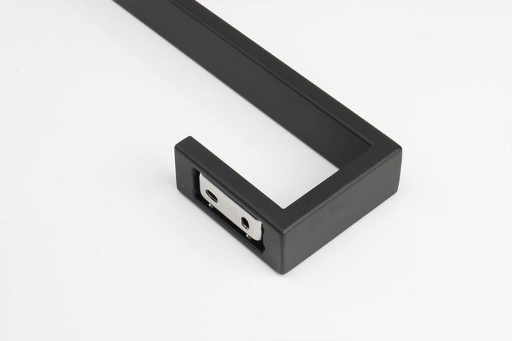 Bath Towel Rack - Square Base Thicken SUS304 Stainless Steel Towel Bar for Bathroom, Bathroom Bar Accessories Towel Rod Heavy Duty Wall Mounted Towel Holder (Matte Black, 12 Inch)