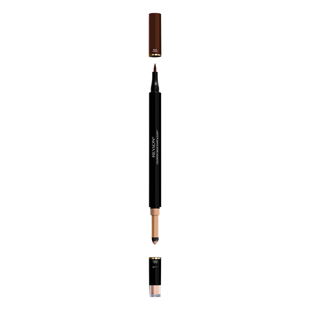 Revlon Colorstay Shape &amp; Glow Eye Brow Marker and Highlighter, Dark Brown, 0.02 Oz (Marker), 0.008 Oz (Highlighter)
