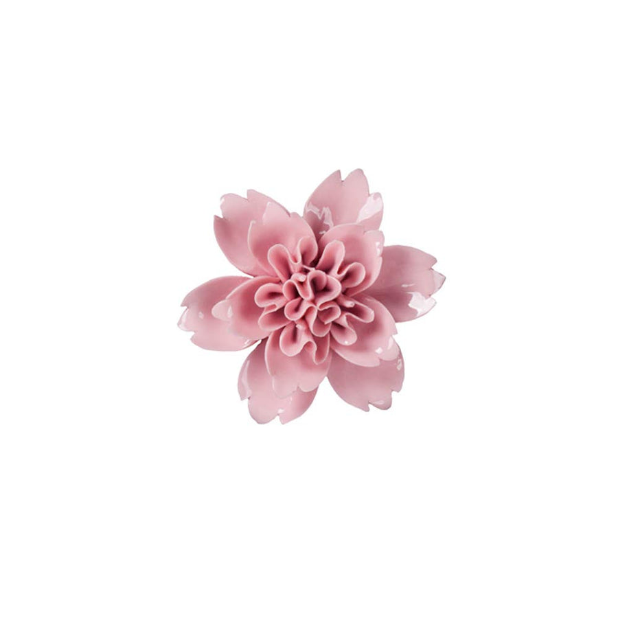 Ceramic Decorative Flowers 3D Wall Hanging Decor Pink 2.8