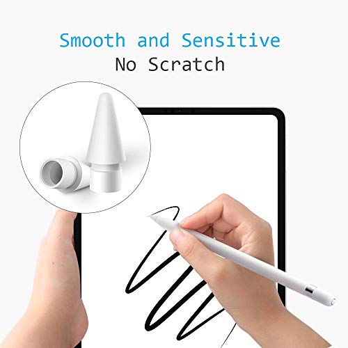 Tips Replacement Compatible with Apple Pencil 1st Gen &amp; 2nd Gen, Pen Nibs for iPad Pro (4 Pack)