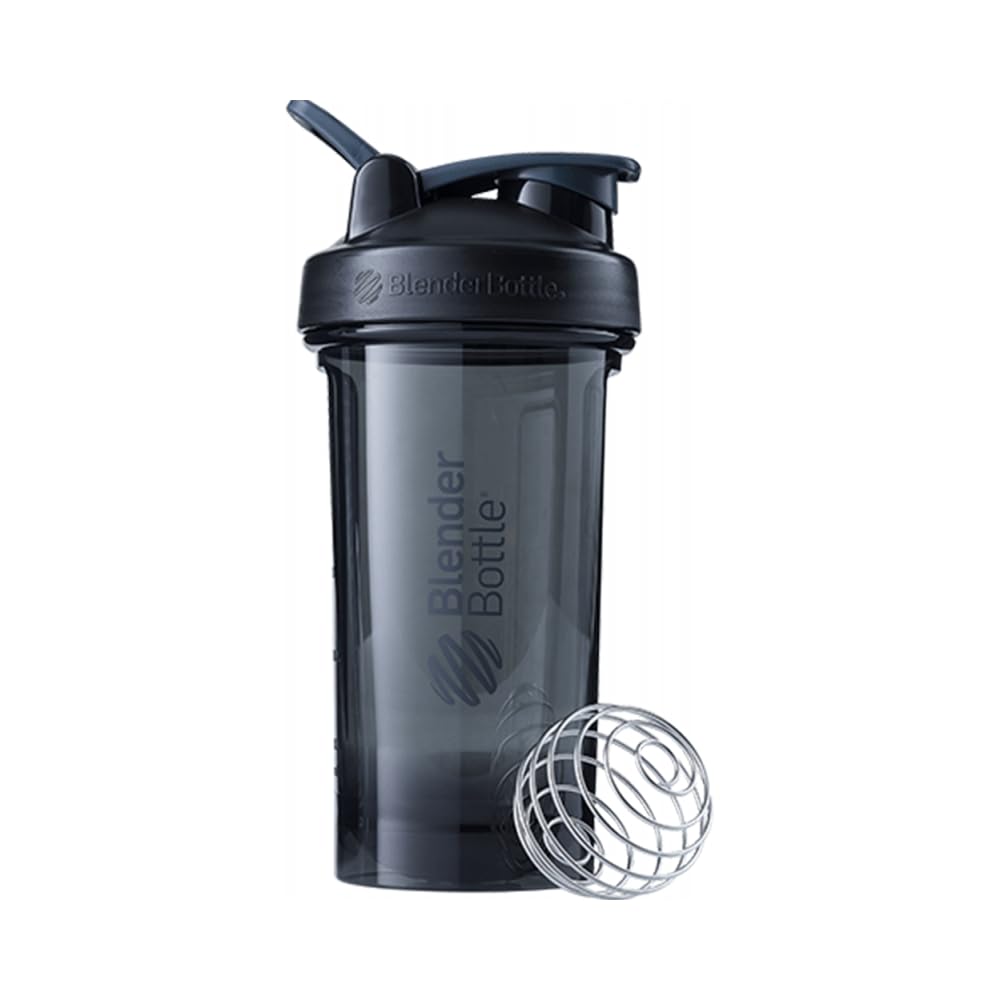 Shaker Bottle Pro Series Perfect for Protein Shakes and Pre Workout, 24-Ounce, Black