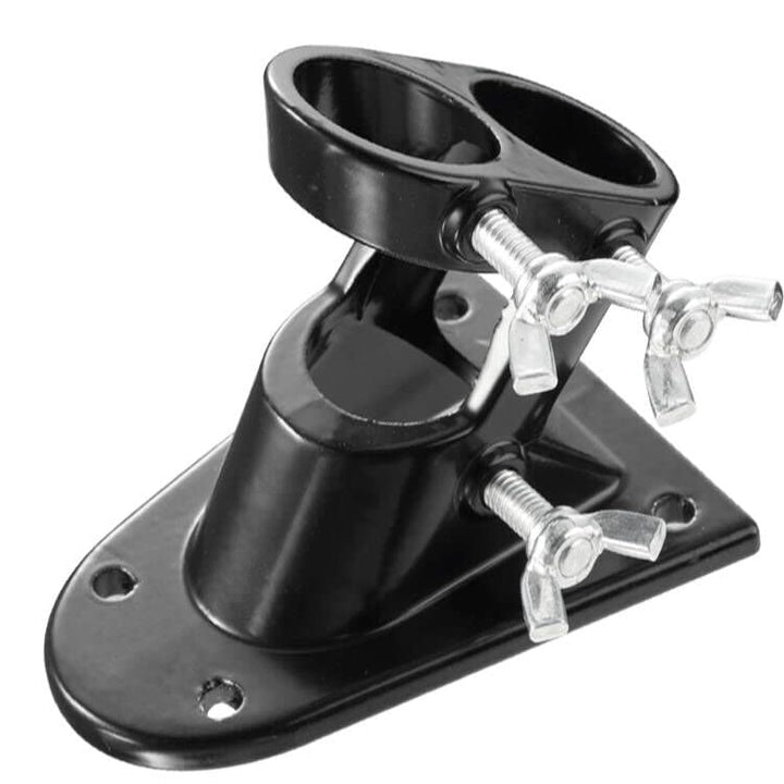 Flag Pole Holder, FlagPole Mount Bracket, Heavy Duty House Flag Pole Holder Bracket, Stainless Steel Hardware - Durable and Rustproof - 1 Diameter (Black-1Pack)