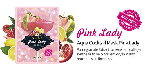 Pomegrante extract for excellent collagen sythesis to help prevent dry skin and promote skin firmness DailyPink Lady Face Masks - 10 count