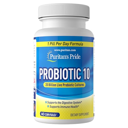 Probiotic 10 with Vitamin D to Help Support Immune System Health*, 60 Count, White