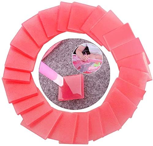 60 Pcs 5D Diamond Painting Glue Clay, Environmental DIY Painting Glue Clay Diamond Painting Glue Clay Wax Embroidery Cross-Stitch Painting Set Tool for Diamond Painting (2x2cm)