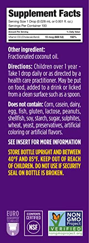 Ddrops Kids Booster 600IU 100 Drops - Daily Liquid Vita