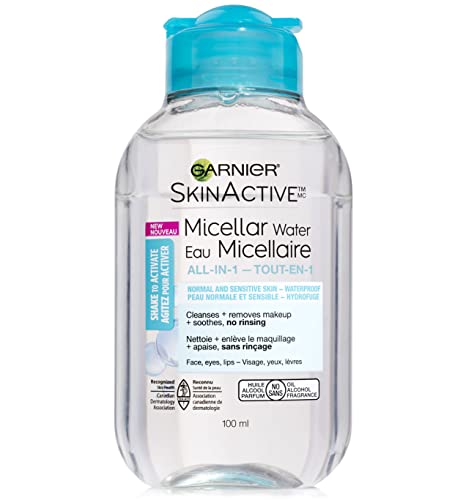 SkinActive Micellar Cleansing Water, For Waterproof Makeup, 3.4 Fl Oz