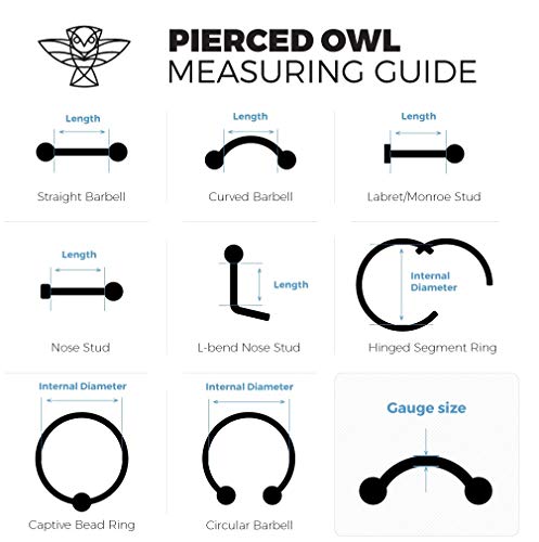 Pierced Owl 16GA Stainless Steel Lacey Synthetic Single