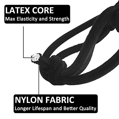 22x38 Cargo Net Stretches to 44x76, Latex Bungee Cargo Net with 2X2 Small Mesh and 12 Adjustable Plastic Hooks, for Car ATV Boat SUV Van Trailer Snowmobile (Black)