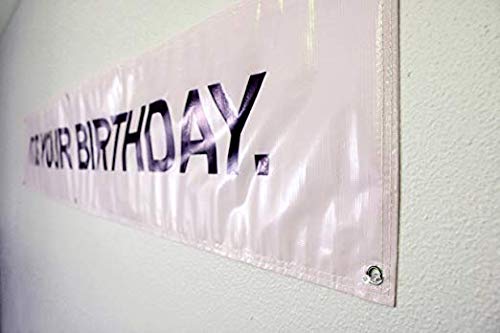 It is Your Birthday. Banner The Office Vinyl Party Banner with Metal Hanging Rings