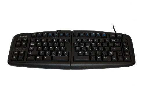GTN-0099 V2 Adjustable Ergonomic Keyboard -- PC Only (USB &amp; PS2) Black