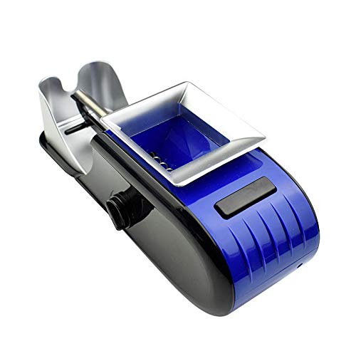 Cigarette Rolling Machine Electric Automatic Injector Tobacco Roller Maker (Blue and Black)