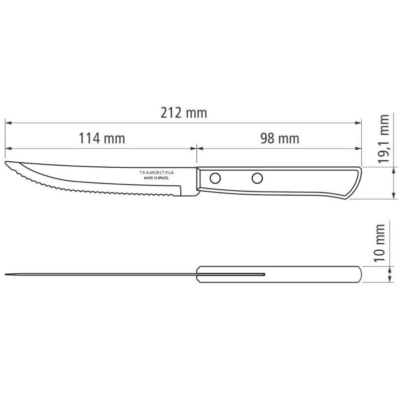 Knives Set, Stainless Steel, Red, 30 x 30 x 30 cm