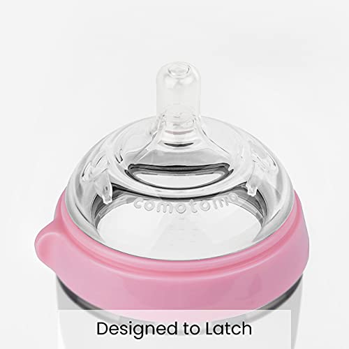 Comotomo Baby Bottle Single Pack, Pink, 8oz