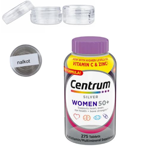 Centrum Silver Women 50 Plus Multivitamin, 275 Tablets+Bundled with supliment Guide, Non-GMO &amp; Gluten Free, Easy to Take Smooth Coating