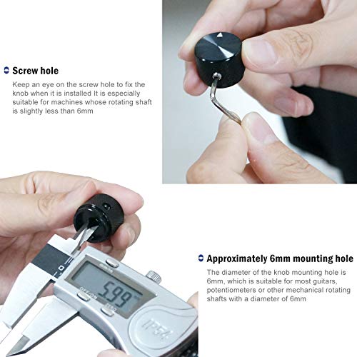 Taiss/ 2pcs Black Aluminum Rotary Electronic Control Po