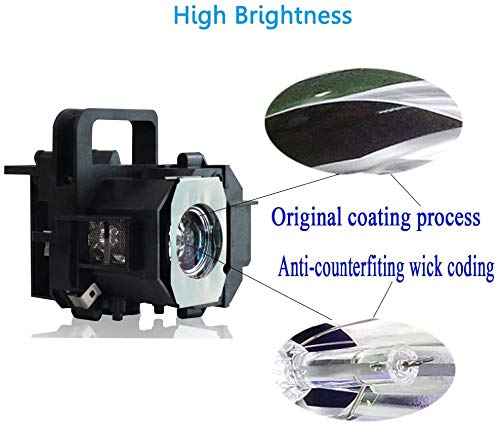 Replacement Lamp Bulb with Housing fit for ELPLP49 Powe