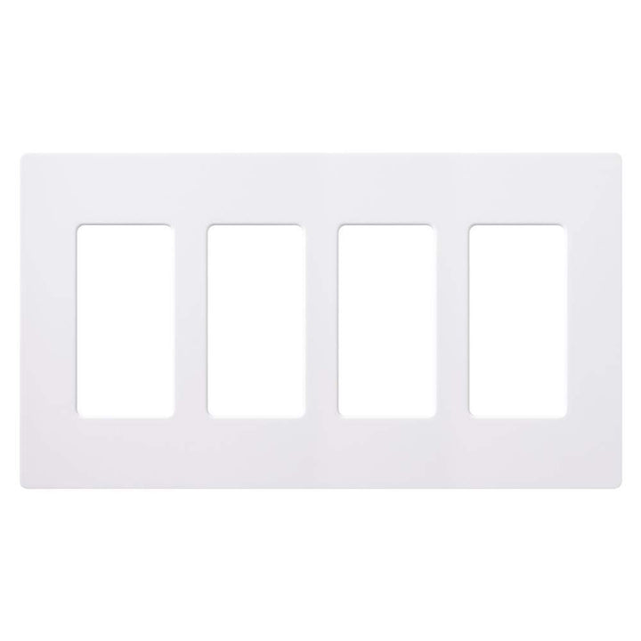 CW-4-WH 4-Gang Claro Wall Plate, White