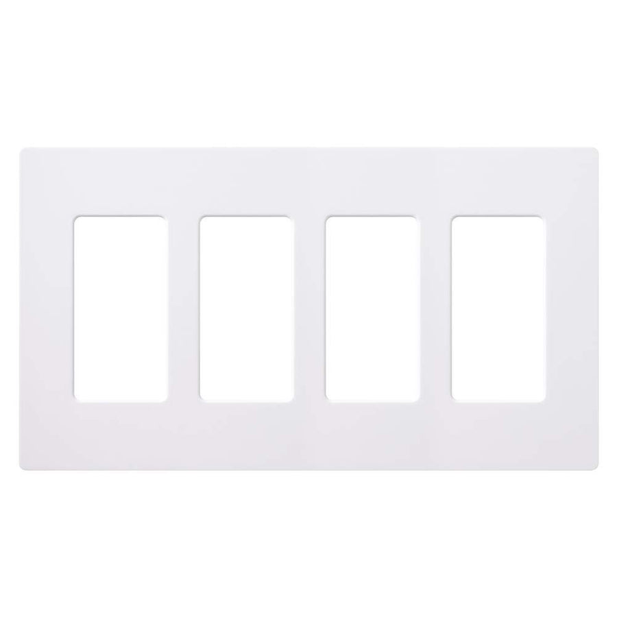 CW-4-WH 4-Gang Claro Wall Plate, White