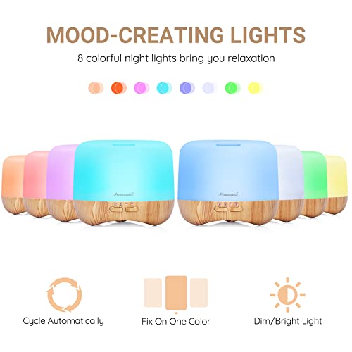 Homeweeks 300ml Essential Oil Diffuser, Quiet Aromather