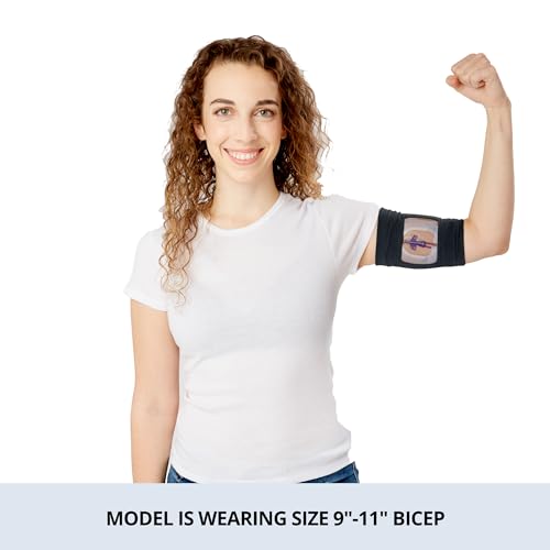 - PICC Line Cover (Small, Black) - Secure Slip-Resistant Design - Anti-Odor Hypoallergenic Material - Easy Monitoring Window - Machine Washable Durability