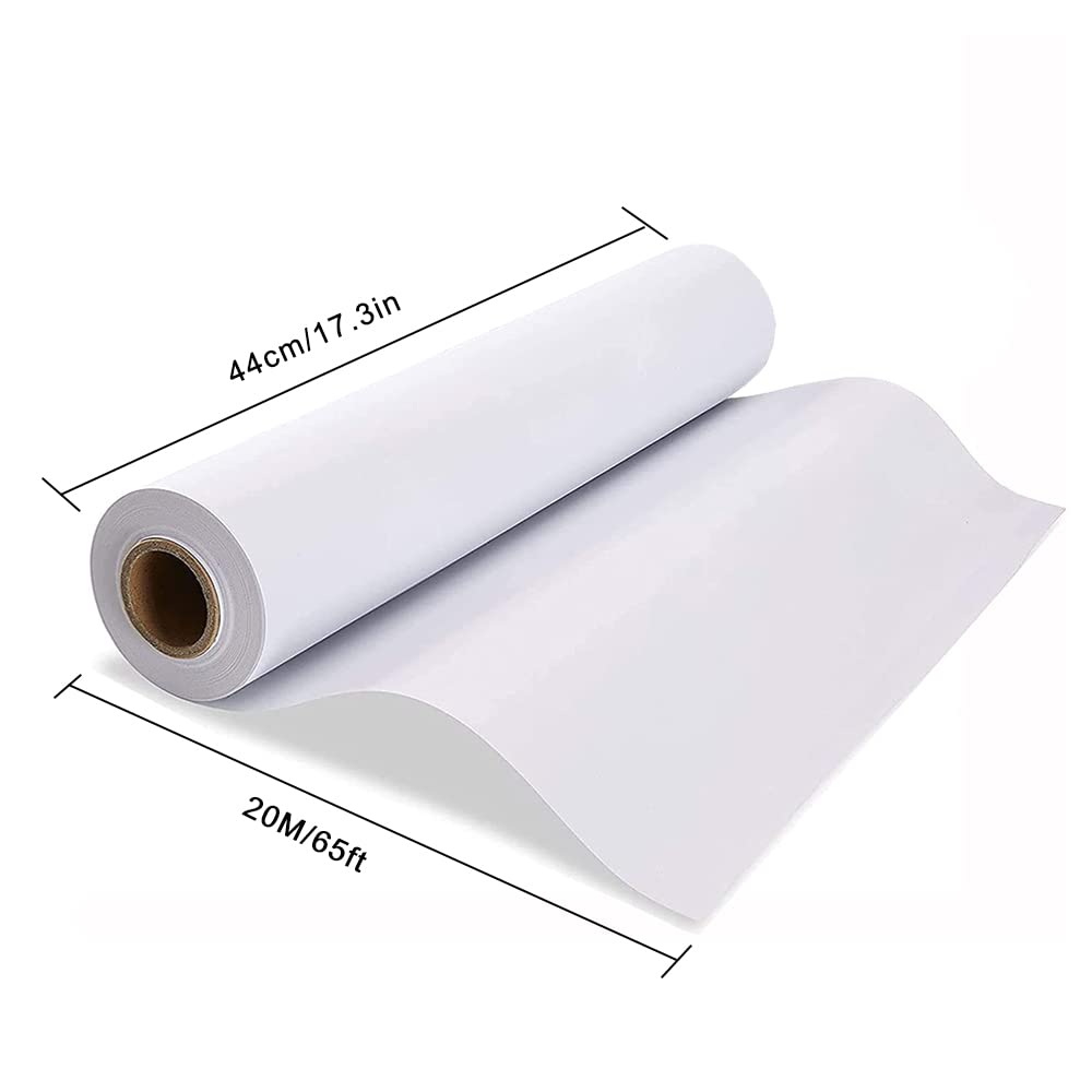 White Drawing Paper Roll - 20 m Art Paper Roll (44CM X 20M) Painting Sketching Paper for Easel Paper, Bulletin Board Paper, Wall Art