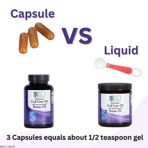 Fermented Cod Liver Oil Blend and Concentrated Butter Oil Blend - 120 Capsules