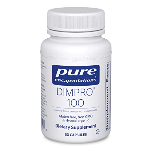 Pure Encapsulations DIMPRO 100 - Diindolylmethane Supplement - for Breast, Cervical & Prostate Health - Gluten Free & Vegan - 60 Capsules
