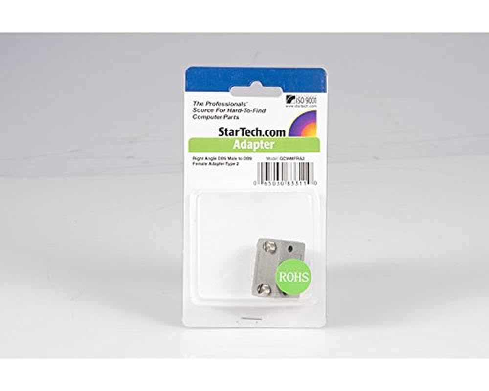 Right Angle DB9 to DB9 Serial Cable Adapter Type 2 - M/F (GC99MFRA2),Gray