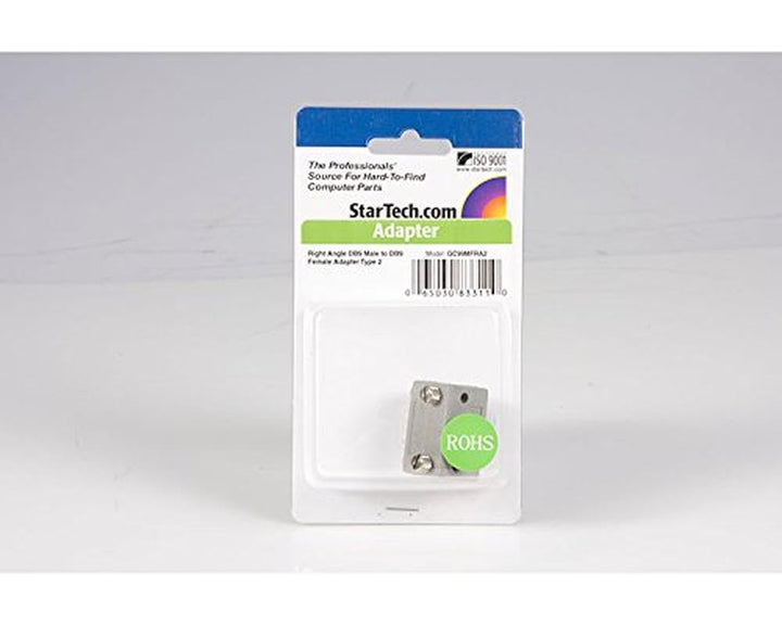 Right Angle DB9 to DB9 Serial Cable Adapter Type 2 - M/F (GC99MFRA2),Gray