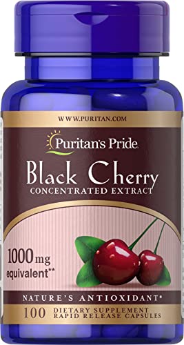 Puritan&#39;s Pride Black Cherry Extract 1000mg, 10