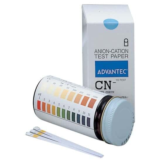 5920124 07030100 Test Strips, Cyanogen Check (Cyanide Cn-), 0 to 1000 ppm; 100 Strips/Pk